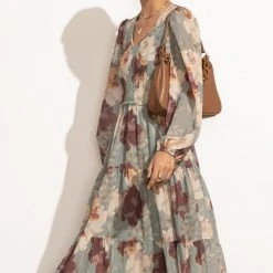 WORUI Bohme In Bloom Viviana Midi Dress