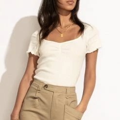 WISHLIST Sofie Ribbed Top In Brown New Arrivals 14 WISHLIST Sofie Ribbed Top In Brown New Arrivals