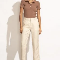 CALISTA Sandy Pants In Cream - FINAL SALE Work Edit