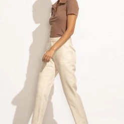 CALISTA Sandy Pants In Cream - FINAL SALE Work Edit