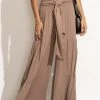 FINAL TOUCH COLLECTION Back In Stock Melissa Wide-Leg Pants In Mocha