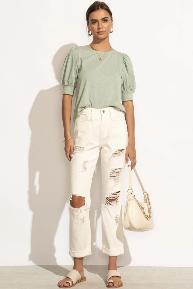 DOE&RAE Chelsea Top In Sage 5 DOE&RAE Chelsea Top In Sage