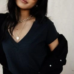 WORUI Naia V Neck Tee - FINAL SALE Bohme Essentials