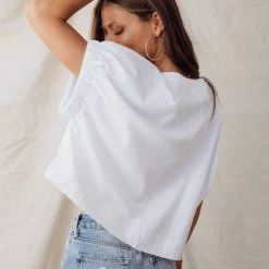 WORUI Priyanka Oversized Top In White