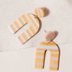 JUHU Orange Creamsicle Clay Earrings