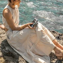 &MERCI Carlotta Tiered Maxi Dress In Beige - FINAL SALE Coastal Getaway