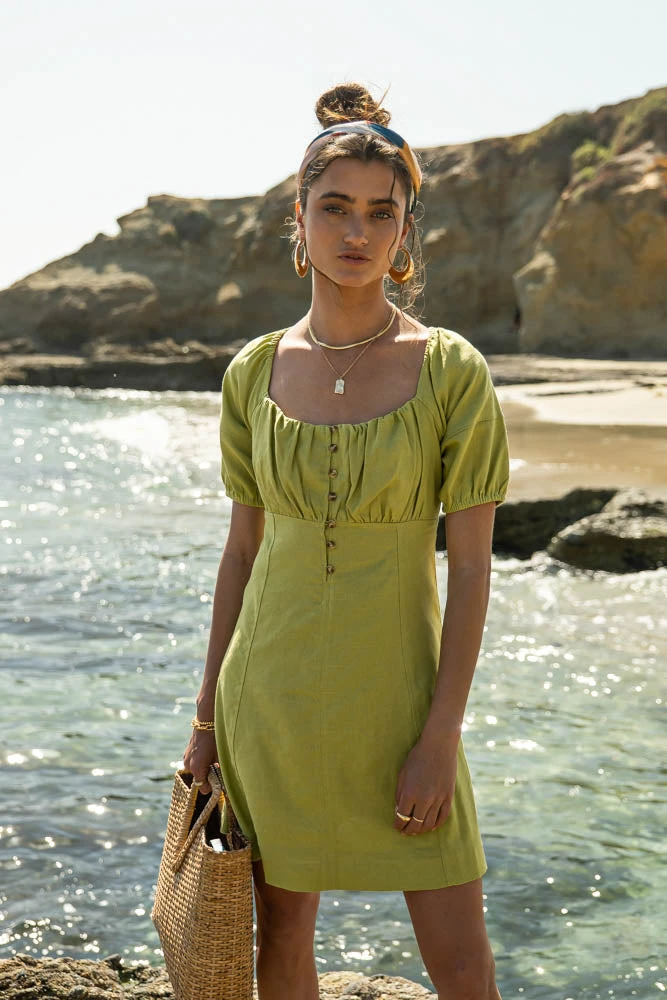 VERY J Helena Mini Dress In Green Dresses 8 VERY J Helena Mini Dress In Green Dresses