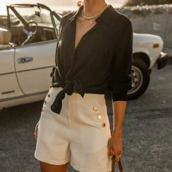 AARON & AMBER New Arrivals Dayton Shorts In Black