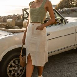 LE LIS Tops Padme Tank In Green