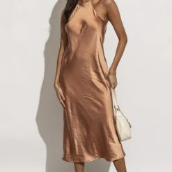 DRESS FORUM Brynn Midi Dress In Orange