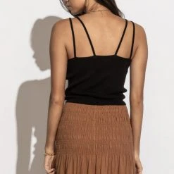 SINA Bianca Double Strap Tank In Black New Arrivals 10 SINA Bianca Double Strap Tank In Black New Arrivals