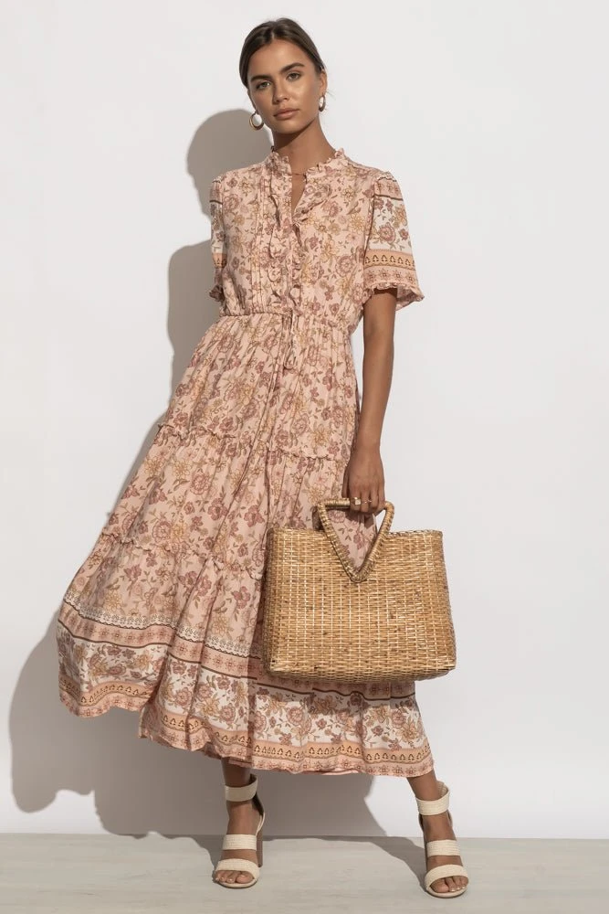 IN LOOM Lexie Floral Dress In Rose 3 IN LOOM Lexie Floral Dress In Rose