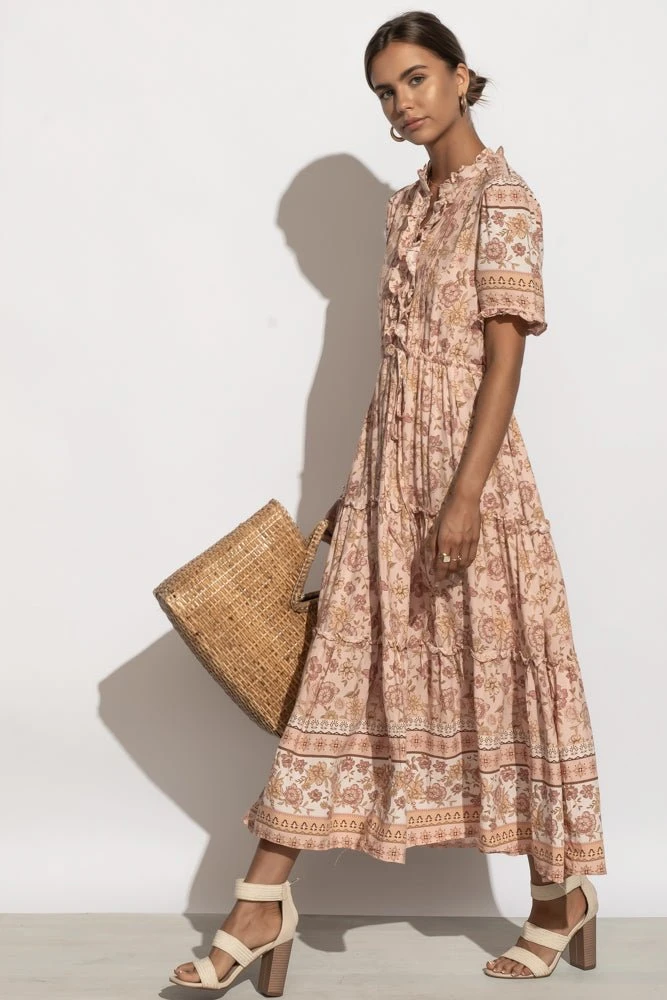 IN LOOM Lexie Floral Dress In Rose 5 IN LOOM Lexie Floral Dress In Rose