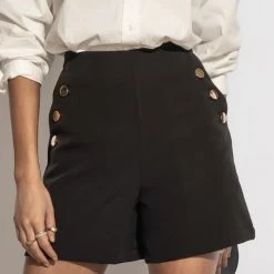 AARON & AMBER New Arrivals Dayton Shorts In Black