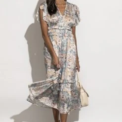 WORUI Dresses Willa Ruffle Dress In Lavender Floral