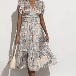 WORUI Dresses Willa Ruffle Dress In Lavender Floral