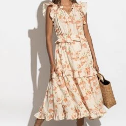 CALISTA New Arrivals Halle Floral Dress In Coral