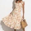 CALISTA New Arrivals Halle Floral Dress In Coral