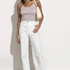 SINA Bianca Double Strap Tank In Lavender