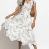 CALISTA Halle Floral Dress In Blue