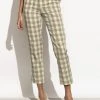 CALISTA Page Plaid Pants In Green - FINAL SALE Work Edit 2 CALISTA Page Plaid Pants In Green - FINAL SALE Work Edit