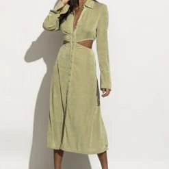 AARON & AMBER New Arrivals Marianna Dress In Green