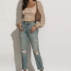 DRESS FORUM Jersey Floral Blouse - FINAL SALE Bohme In Bloom