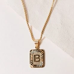 J&D JEWELRY Jaxon Initial Pendant Necklace