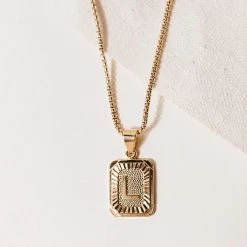 J&D JEWELRY Jaxon Initial Pendant Necklace