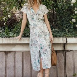 LOVE STITCH Clothing Illustrated Birch Midi Dress Dresses