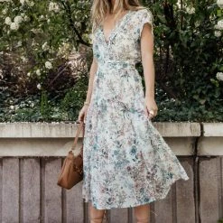 LOVE STITCH Clothing Illustrated Birch Midi Dress Dresses