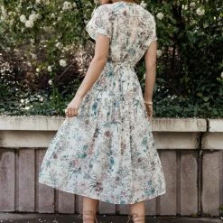 LOVE STITCH Clothing Illustrated Birch Midi Dress Dresses