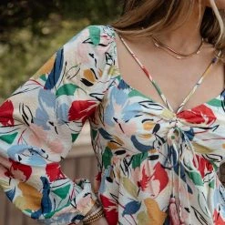 LOVE STITCH Clothing Illustrated Devon Floral Blouse Tops