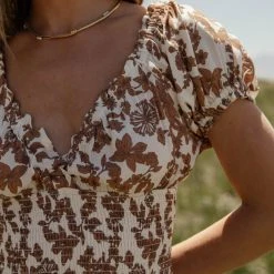 CLOTHING COMPANY Dresses Khari Floral Dress In Ivory