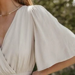 LOVE STITCH Clothing Illustrated Dresses Sariah Maxi Dress In Cream