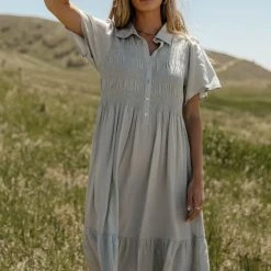 CALISTA Kimberly Dress In Mint Dresses