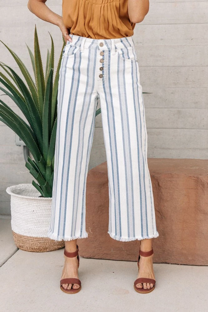KanCan Striped Wide Leg Pants - FINAL SALE 3 KanCan Striped Wide Leg Pants - FINAL SALE