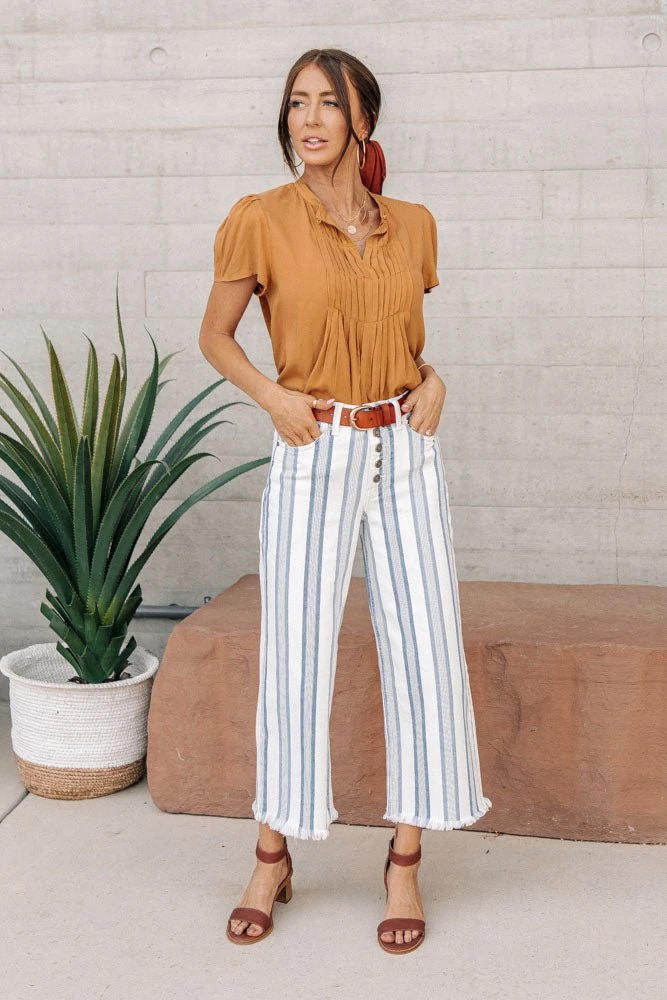 KanCan Striped Wide Leg Pants - FINAL SALE 6 KanCan Striped Wide Leg Pants - FINAL SALE