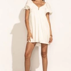 Mustard Seed Tori Romper Dress In White Dresses