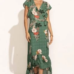 LOVE STITCH Clothing Illustrated Amber Floral Dress