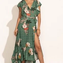 LOVE STITCH Clothing Illustrated Amber Floral Dress
