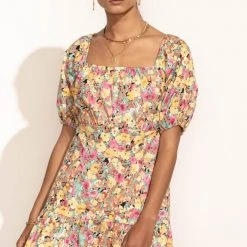 LUSH CLOTHING Bohme In Bloom Della Mini Dress In Multi