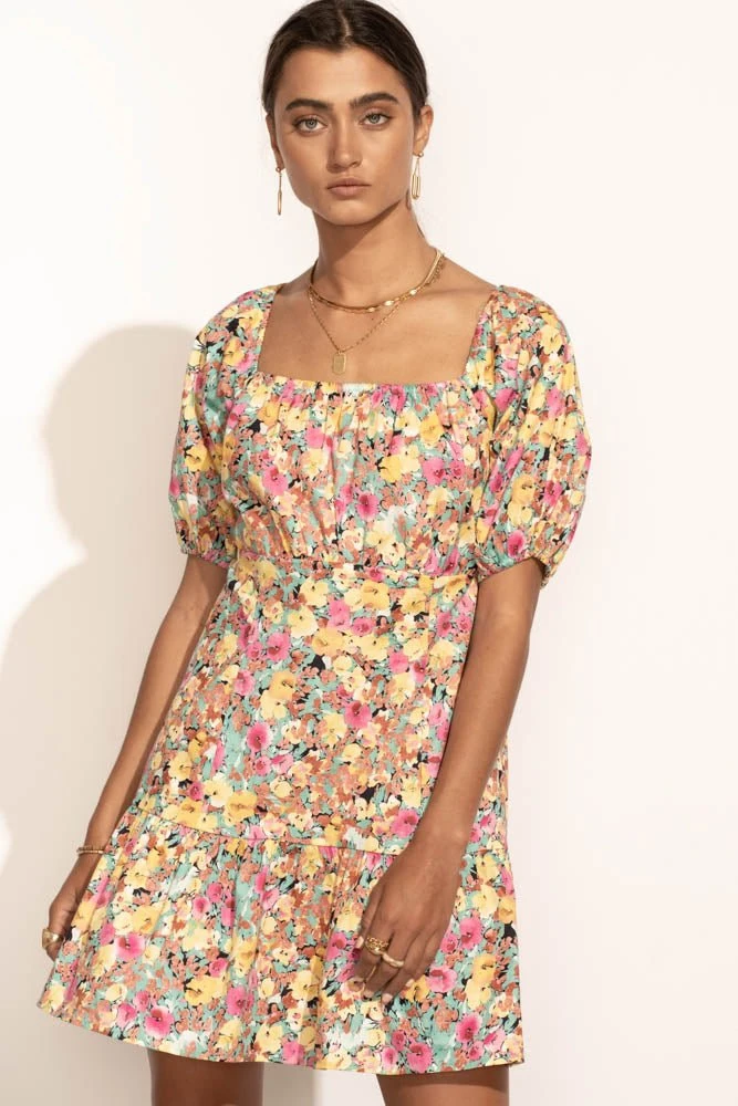 LUSH CLOTHING Bohme In Bloom Della Mini Dress In Multi 4 LUSH CLOTHING Bohme In Bloom Della Mini Dress In Multi