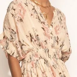 LOVE STITCH Clothing Illustrated Dresses Eve Floral Mini Dress