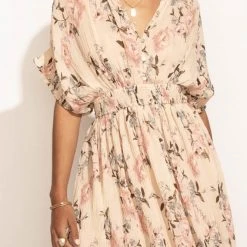 LOVE STITCH Clothing Illustrated Dresses Eve Floral Mini Dress