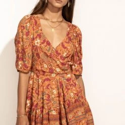 CLOTHING COMPANY Izzie Mini Dress In Orange