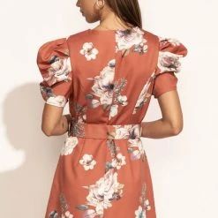 CLOTHING COMPANY New Arrivals Elena Floral Dress In Terra Cotta 14 CLOTHING COMPANY New Arrivals Elena Floral Dress In Terra Cotta