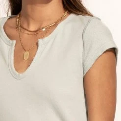 LA MIEL Zoe Tee In Blue New Arrivals