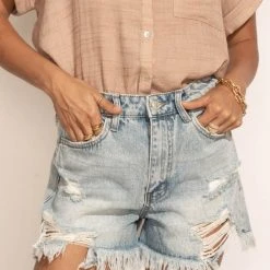 Plastic Vervet Marnie Mom Shorts