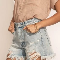 Plastic Vervet Marnie Mom Shorts